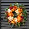 24 Inch Fall Wreaths with Pumpkins, Maple Leaves & Peonies